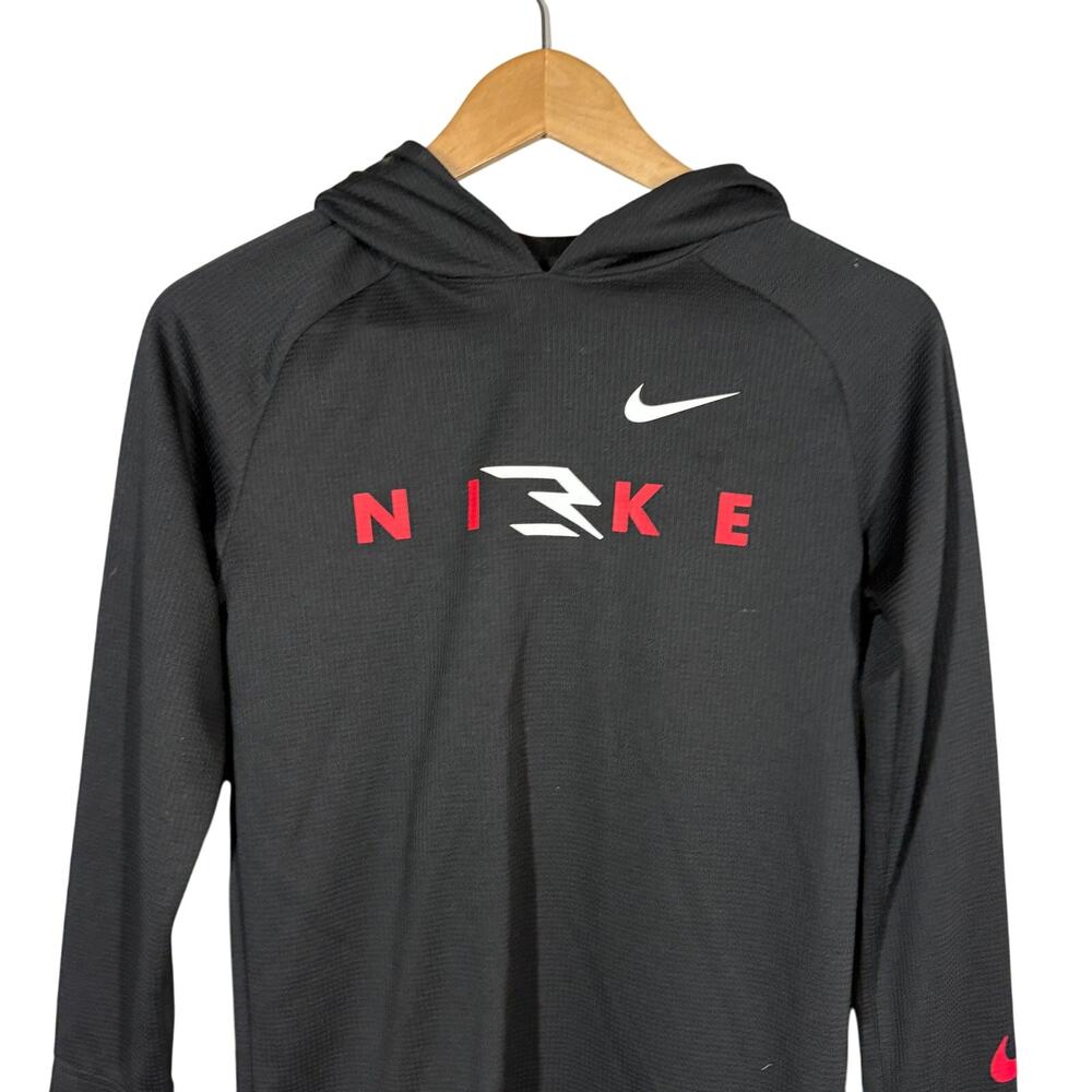 Nike Dri Fit Hooded Shirt Falcons Pullover Top Blue Long Sleeve Athletic - M